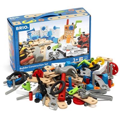 Brio - 34587 - jeu d'imitation - outil et établi - coffret evolution builder - 135 pièces