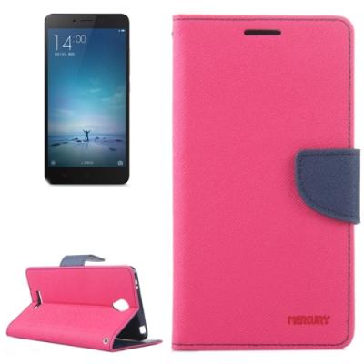 Xiaomi Redmi Note 2 Housse Etui Cuir PU Magenta texturé