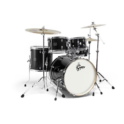 Batteries acoustiques GRETSCH GE2-E605TK-BK - NEW ENERGY FUSION 20 BLACK + CYMBALES SABIAN SBR Batteries Rock