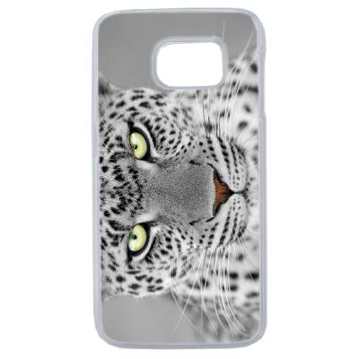 Coque Rigide Originale Léopard Blanc Des Neiges Samsung Galaxy S6 Edge