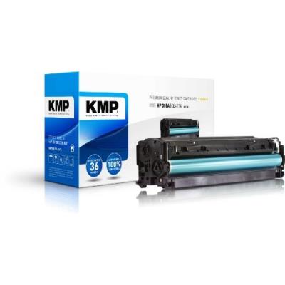 KMP H T158 Toner remplace HP CE411A cyan 3400 pages compatible Cassette de toner - vue 1