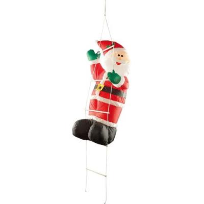 Père Noël sur échelle autogonflant 120 cm