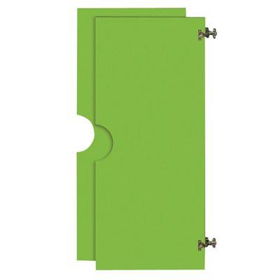 2 grandes portes 2/3 battantes en bois pour la grande armoire verte, coloris: vert