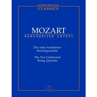 Partitions classique BARENREITER TASCHENPARTITUREN MOZART W.A. - 10 CELEBRES QUATUORS A CORDES - CONDUCTEUR POCHE Format poche