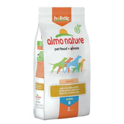 Croquettes almo nature holistic pour chiot petite race poulet et riz sac 2 kg