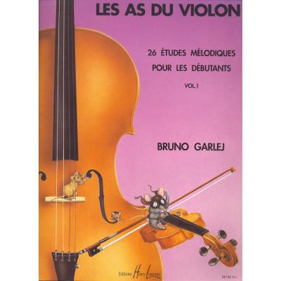 Méthodes et pédagogie LEMOINE GARLEJ B./ GONZALES J.F. - LES AS DU VIOLON VOL.1 - VIOLON, PIANO Violon