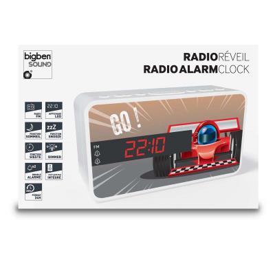 Radio Réveil FM Affichage LED Motif Car