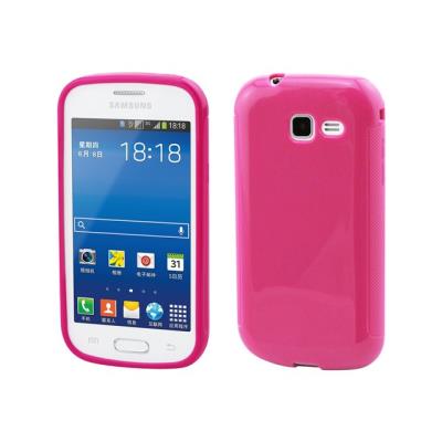 Muvit miniGel - Achterzijde behuizing voor mobiele telefoon - glanzend roze - voor Samsung Galaxy Trend Lite