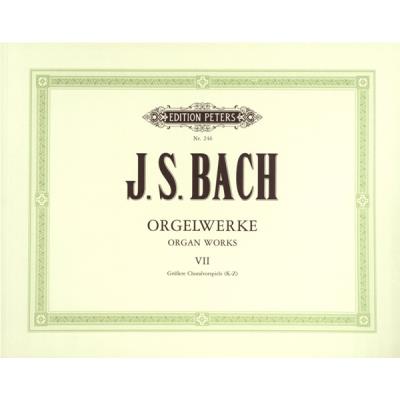 Partitions classique EDITION PETERS BACH JOHANN SEBASTIAN - COMPLETE ORGAN WORKS IN 9 VOLUMES, VOL.7 - ORGAN Orgue