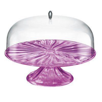 Guzzini 24980000 Stand à  Gâteau avec Cloche Diamètre Transparent 25,6 x 27 cm