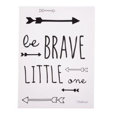 Childhome toile Be Brave 40 x 30 cm blanc/noir