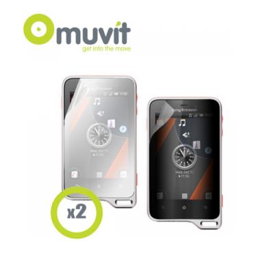 Sony Ericsson Xperia active > Lot de 2 films protecteurs d'écrans d'origine Muvit