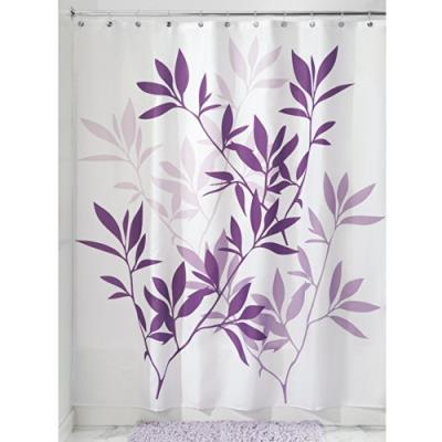 Interdesign 35690eu rideau de douche feuilles polyester violet 183 x 183 cm