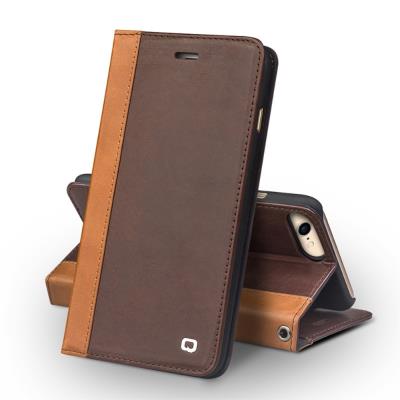Etui en cuir véritable QIALINO pour iPhone 7 4.7 Marron