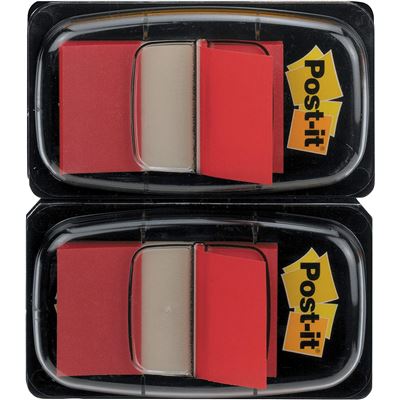 Post-it Marque-pages Souples Rouge Lot de 2 x 50 Feuilles