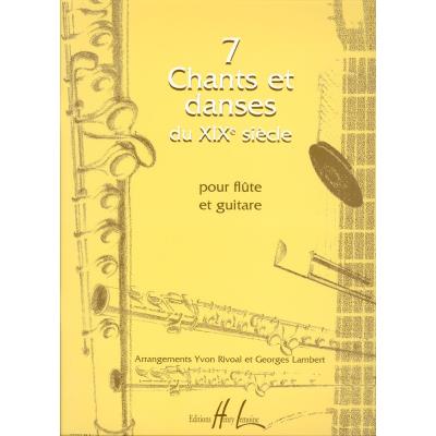 Partitions classique LEMOINE CHANTS ET DANSES DU XIXEME (7) - FLUTE, GUITARE Flûte traversière