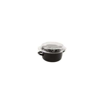 Baumalu 311300 Friteuse Unie + Couvercle Verre Noir 5L 26 cm