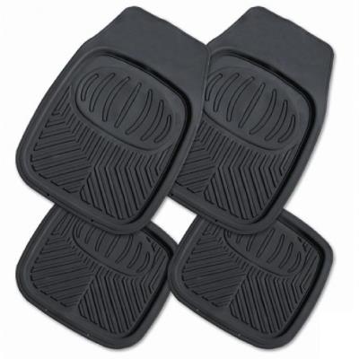 Jeu de 4 tapis BACS PVC noirs