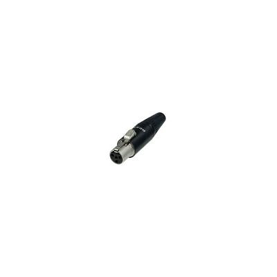 Tiny - Rean - 4-POLE cable connector, black metal shell, gold plated contacts