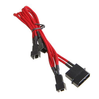 Bitfenix - Alchemy Red - Cordon d'alimentation gainé - Molex vers 3x 3 pins - 20 cm (coloris rouge)