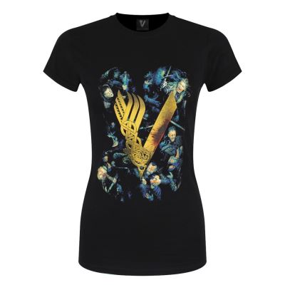 Vikings T-Shirt Fight Femme NoirM