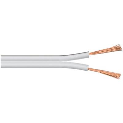 Wentronic 25m 2x 0.5mm Câble pour enceinte - Blanc