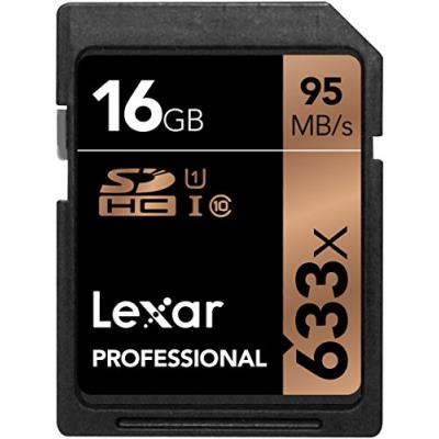 Lexar professional 16 go carte mémoire sdhc classe 10 uhs-i u3 633x lsd16gcbeu633