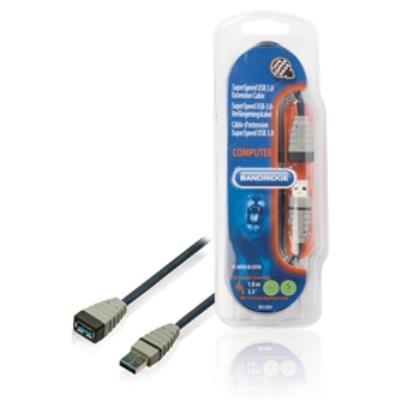 Câble dextension superspeed usb 3.0 usb 3.0 type a mâle - usb 3.0 type a femelle 1,0 m bleu bandridge