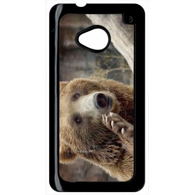 Coque HTC m7 gros ours brun