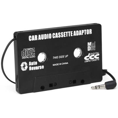 Adaptateur de Cassettes Autoradio Trixes pour MP3 iPod Nano CD and MD dans noir
