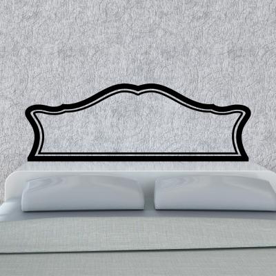 Pick and Stick Sticker Mural Tête de lit royal, lit double - 55 X 160 cm, Noir