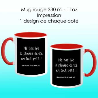 Mug Rouge Avec Design Citation Rebelle Texte Blanc Fond Noir Tasse Et Mugs Achat Prix Fnac