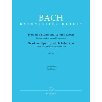 Partitions classique BARENREITER BACH J.S. - HERZ UND MUND UND TAT UND LEBEN KANTATE BWV 147 - CHANT, PIANO Choeur et ensemble vocal