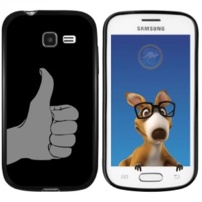Coque Souple en gel noir pour Galaxy Trend Lite avec impression Motifs pouce levé