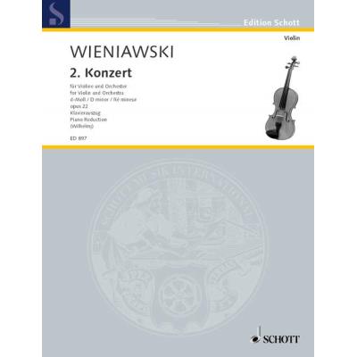 Partitions classique SCHOTT WIENIAWSKI - CONCERTO N°2 OP.22 EN RE MINEUR Violon