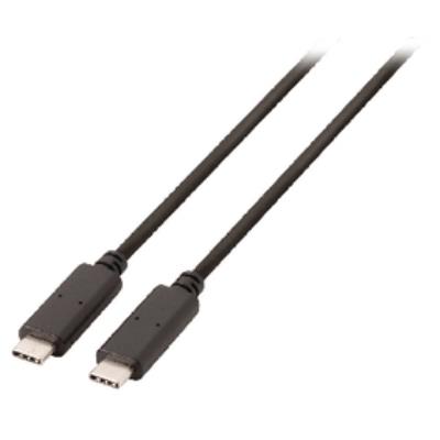 Câble usb 3.1 c mâle vers c mâle, 1m, noir valueline vlcb64700b10