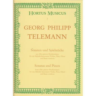 Partitions classique BARENREITER TELEMANN G.P. - SONATEN UND SPIELSTUCKE AUS DER GETREUE MUSIKMEISTER Violon