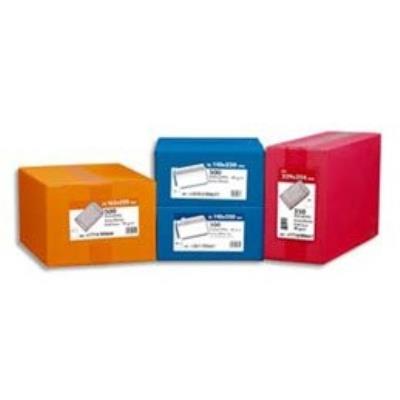 La couronne boîte de 500 enveloppes 110x220 blanc 80 g à fenêtre 35x100 autocollante 1386