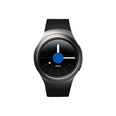 Samsung Gear S2 - zilver - smart watch met wit band - 4 GB