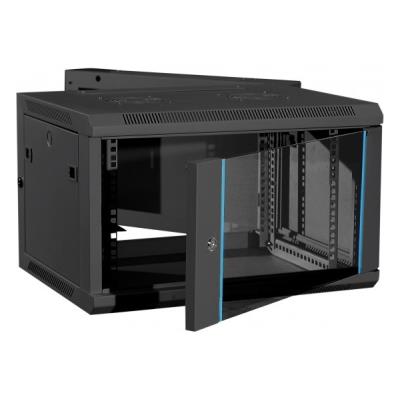 Coffret pivotant 19 12u noir prof 550 mm