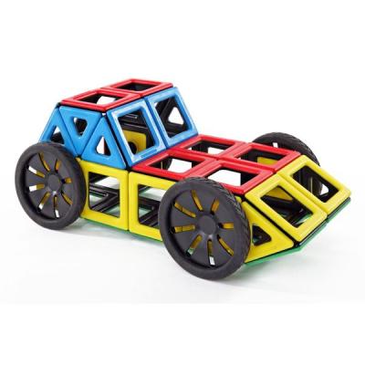 Set de 4 roues magnétiques + 4 carrés pour tenir les roues