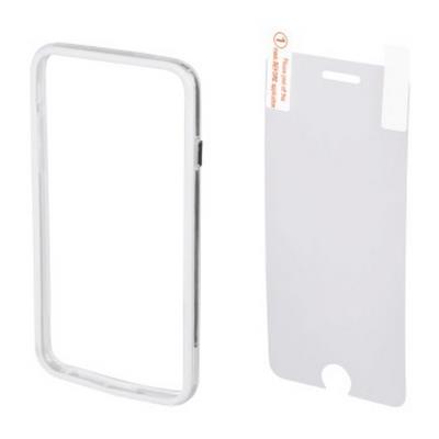 Hama Cover Edge Protector - Bumper voor mobiele telefoon - plastic - wit - voor Apple iPhone 6 Plus
