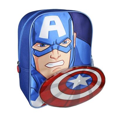 Cerdá Capitan America Sac à dos enfants, 31 cm, Bleu (azul)