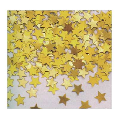 Rubie's - Confettis - Sac de 50 gr : Etoiles Métallisées jaune