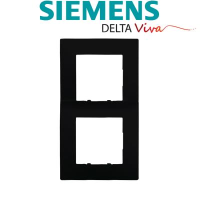 Siemens - plaque double noir siemens delta viva