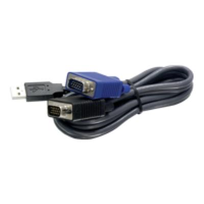 TRENDnet TK CU15 - toetsenbord / video / muis (TVM) kabel - 4.5 m