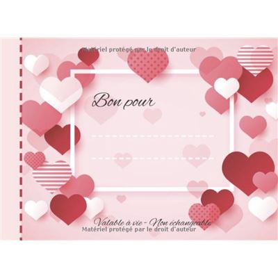 Carnet de 20 bons d'Amour: v1-9 | 20 coupons en couleur à remplir |  meilleur idée de cadeau à offrir à petite amie ou petit ami, amoureux | 40  pages 