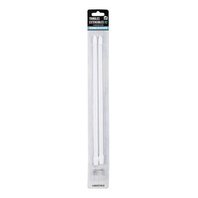 Tringles extensibles de 30 à 50 cm - Lot de 2 - Crochets inclus