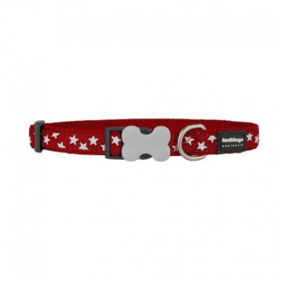 Meilleurs prix pour Red dingo - collier design pour chien - rouge étoiles blanches - l