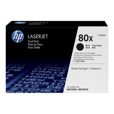 HP 80x - 2 - hoog rendement - zwart - origineel - LaserJet - tonercartridge (CF280XD)